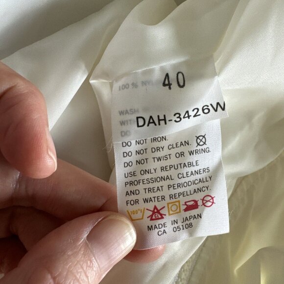 Vintage Descente One Piece Shell Snow Ski Suit Women's Sz M Cream Red‎ Blue New - Picture 3 of 14